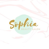 Mint beauty salon logo design vector