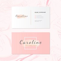 Fashion and beauty name card design vector
