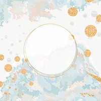 Paint pour background with round frame vector