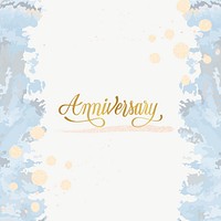 Pastel wedding anniversary card vector
