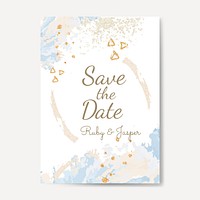 Save the date wedding invitation vector
