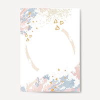 Pastel paint pour card vector