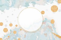 Paint pour background with round frame vector