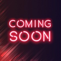 Red coming soon neon icon vector