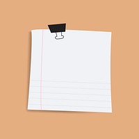 Blank square reminder paper note vector