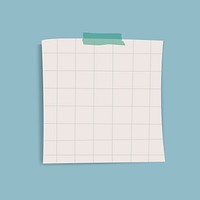 Blank square grid reminder note vector