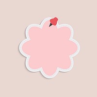 Blank pink bubble reminder note vector