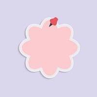 Blank pink bubble reminder note vector