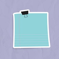 Blue reminder note sticker vector