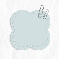 Blank notepaper set with clips on wrinkled paper background vector