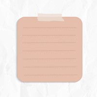 Blank lined paper set with sticky tape on wrinkled paper background vector