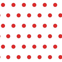 Red and white seamless polka dot pattern vector
