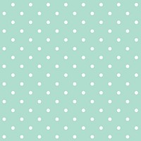 Mint green and white seamless polka dot pattern vector