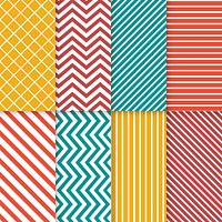 Colorful mixed seamless pattern vector set