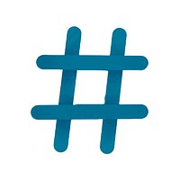 Blue social media hashtag template illustration