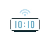 Smart wireless alarm clock vector