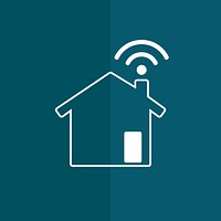 Smart home tech icon vector
