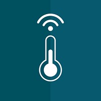 Thermometer for a smart home icon vector