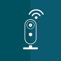 CCTV control in a smart home icon vector