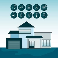 Smart home technology infographic vector