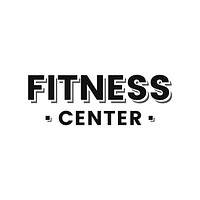 Fitness center logo badge vector