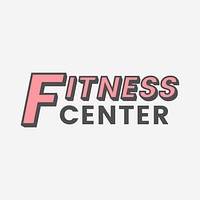 Fitness center logo badge vector