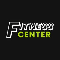 Fitness center logo badge vector