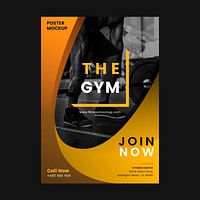 The gym promotional poster vector