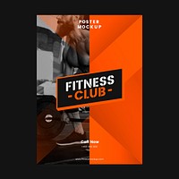 Fitness club promotional poster vector