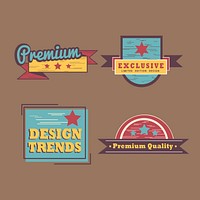 Premium quality badge vector set