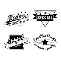 Premium quality badge vector set