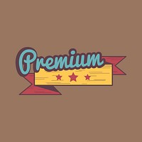 Premium quality badge design vector