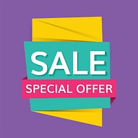 Colorful shop special offer sale promotion advertisement badges vector