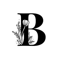 Botanical capital letter B vector