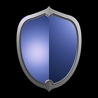 Blue Baroque shield elements vector