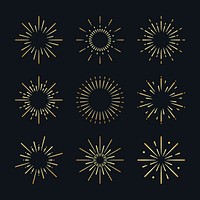 Set of firework explosion vectors