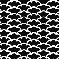 Seamless Japanese pattern with wave motif vector