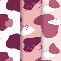 Pink Memphis pattern design vector