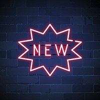 New in shop neon sign vector