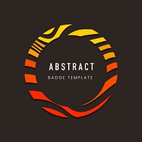 Circular abstract badge template vector<br />