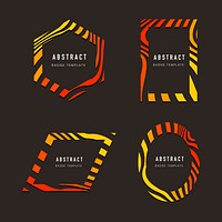 Collection of abstract badge vectors
