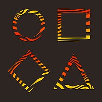 Collection of abstract badge vectors