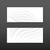 White abstract banner design vectors