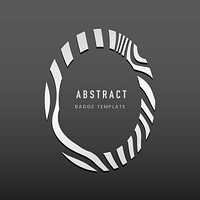 Oval abstract badge template vector