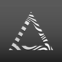 Triangular abstract badge template vector