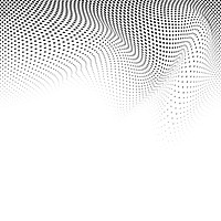 Black and white wavy halftone background vector