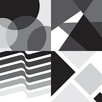 Black and white Swiss graphic design patterns collection
