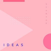 Minimal Memphis design start-up poster vector