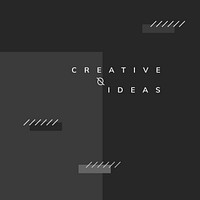 Minimal Memphis creative ideas poster vector