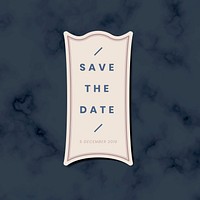Save the date wedding invitation sticker vector